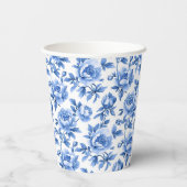 Blue Chinoiserie Pappbecher (Rückseite)