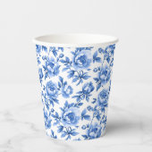 Blue Chinoiserie Pappbecher (Vorderseite)