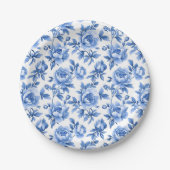 Blue Chinoiserie Pappteller (Vorderseite)
