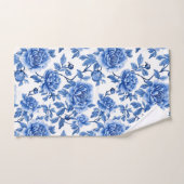 Blue Chinoiserie Pattern Badhandtuch Set (Handtuch)