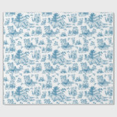 Blue Chinoiserie Pattern Geschenkpapier (Flach)