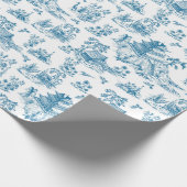 Blue Chinoiserie Pattern Geschenkpapier (Ecke)
