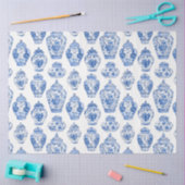 Blue Chinoiserie Pattern Seidenpapier (Basteln)