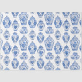 Blue Chinoiserie Pattern  Seidenpapier (Vorderseite)