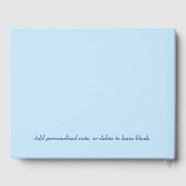 Blue Chinoiserie Peony Wedbook Gästebuch (Rückseite)