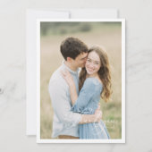 Blue Chinoiserie Photo Wedding Dankeskarte (Vorderseite)