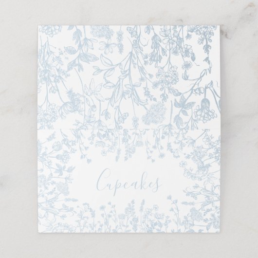 Blue Chinoiserie Place Setzen Sie Karten (Außenseite Aufgefaltet)