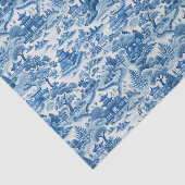 Blue Chinoiserie Porcelaine chinese Seidenpapier (Ausschnitt)