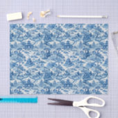 Blue Chinoiserie Porcelaine chinese Seidenpapier (Handwerk)