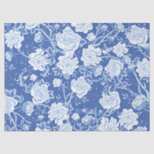 Blue Chinoiserie Porzellan Parco delle camelie Loc Seidenpapier