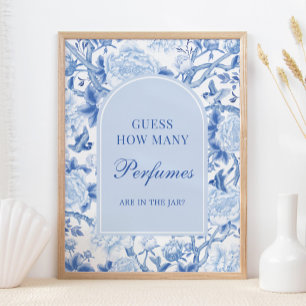 Blue Chinoiserie schätzt, wie viele Parfüms signie Poster
