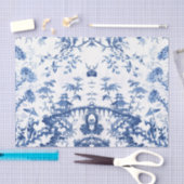 Blue Chinoiserie Seidenpapier (Handwerk)