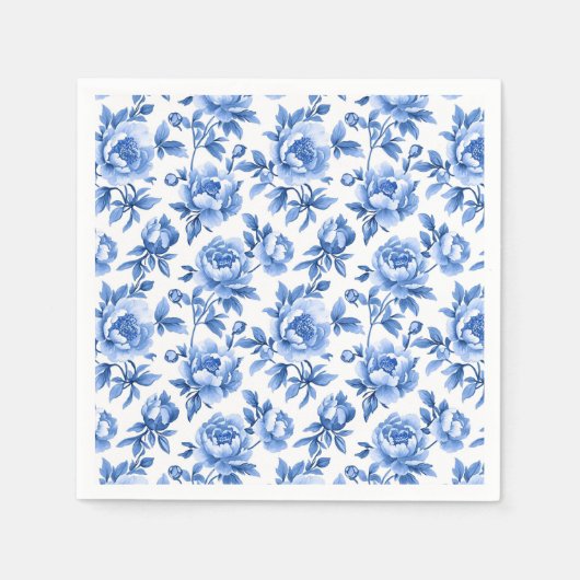 Blue Chinoiserie Serviette (Vorderseite)
