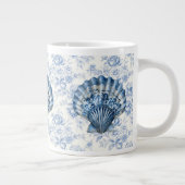Blue Chinoiserie Shell Jumbo Ceramic Mug Jumbo-Tasse (Rechts)