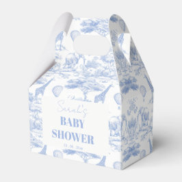 Blue Chinoiserie Toile de Jouy Baby Dusche B Geschenkschachtel