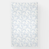 Blue Chinoiserie Toile de Jouy Wedding Banner (Vertikal)