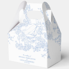 Blue Chinoiserie Toile de Jouy Wedding Geschenkschachtel