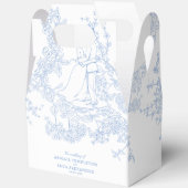Blue Chinoiserie Toile de Jouy Wedding Geschenkschachtel (Offen)