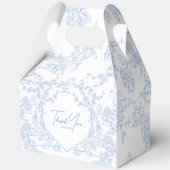 Blue Chinoiserie Toile de Jouy Wedding Geschenkschachtel (Rückseite)