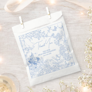 Blue Chinoiserie Toile de Jouy Wedding Rett Date Geschenktütchen