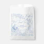 Blue Chinoiserie Toile de Jouy Wedding Rett Date Geschenktütchen (Vorderseite)