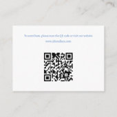 Blue Chinoiserie Toile Honeymoon Fond Gute Wünsche Begleitkarte (Rückseite)