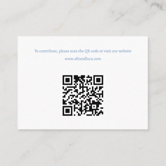 Blue Chinoiserie Toile Honeymoon Fond Gute Wünsche Begleitkarte (Rückseite)