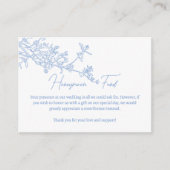 Blue Chinoiserie Toile Honeymoon Fond Gute Wünsche Begleitkarte (Vorderseite)