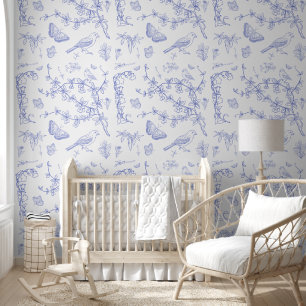 Blue Chinoiserie Vintag Oriental Peel and Stick Tapete