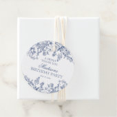 Blue Chinoiserie Vintage Blumenwelt Geburtstagskre Geschenkanhänger (Beispiel)