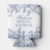 Blue Chinoiserie Vintages Brautparty Dosenkühler (Rückseite)