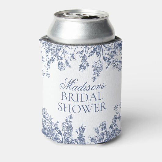 Blue Chinoiserie Vintages Brautparty Dosenkühler (Kanne Rückseite)
