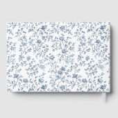 Blue Chinoiserie Wedding Gästebuch (Rückseite)