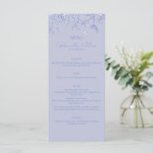 Blue Chinoiserie Wedding Menu Menükarte (Stehend Vorderseite)