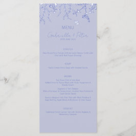 Blue Chinoiserie Wedding Menu Menükarte