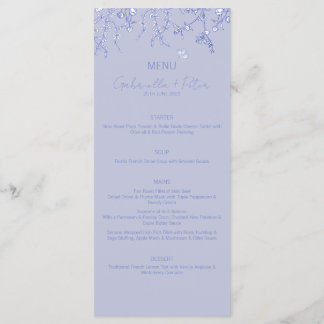 Blue Chinoiserie Wedding Menu Menükarte