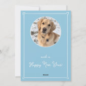 Blue Chinoiserie Weihnachtskarte Feiertagskarte (Rückseite)