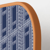 Blue Chinoisserie Personalisiert Pickleball Paddle (Linke Seite)