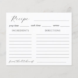 Blue Chinoserie Rezept Card