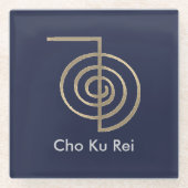 Blue Cho Ku Rei Reiki Symbol Untersetzer (Vorderseite)