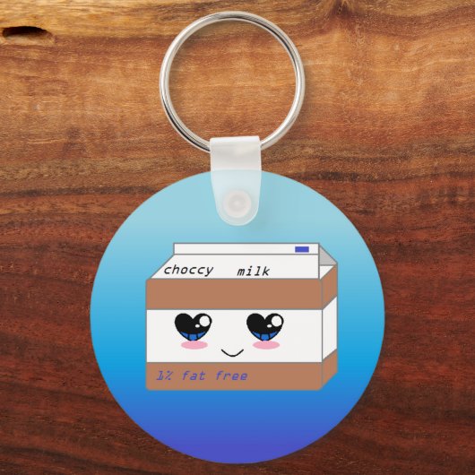 Blue Choccy Button Schlüsselanhänger (Vorderseite)