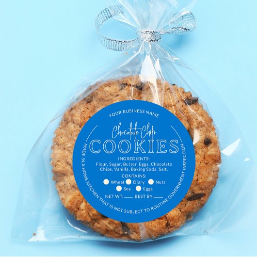 Blue Chocolate Chip Cookies Hütte Aufkleber