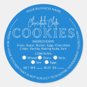Blue Chocolate Chip Cookies Hütte Aufkleber (Vorderseite)
