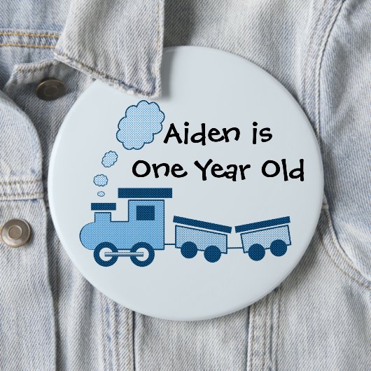 Blue Choo Choo Train Button (Beispiel)