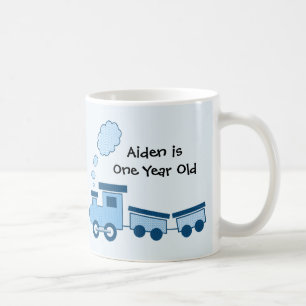 Blue Choo Choo Train Kaffeetasse