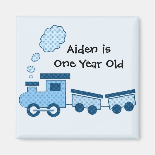 Blue Choo Choo Train Magnet (Vorne)