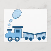Blue Choo Choo Train Postkarte (Vorderseite)