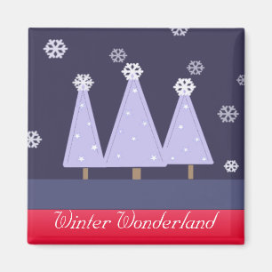 Blue Chrismas Trees Magnet