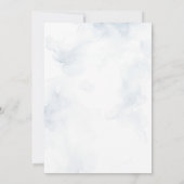 Blue Christening Dove Niedlicher Junge Gebet Taufe Einladung (Rückseite)