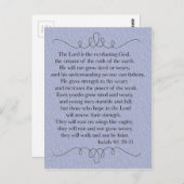 Blue Christlich Bible Verse Postcard Postkarte (Vorne/Hinten)